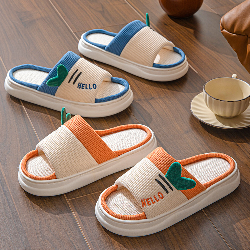 Home Textile - Yeni Stil Keten Terlikler Kadınlar İçin