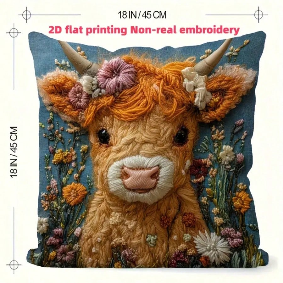 1 adet Vintage Highland İnek D - Pillow Insert 18X18 incelemesi ve fiyatı