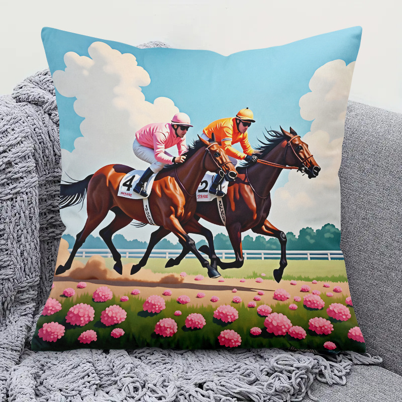 1 adet At Yarışı Yastık Kılıfı - Pillow Insert 18X18 incelemesi ve fiyatı