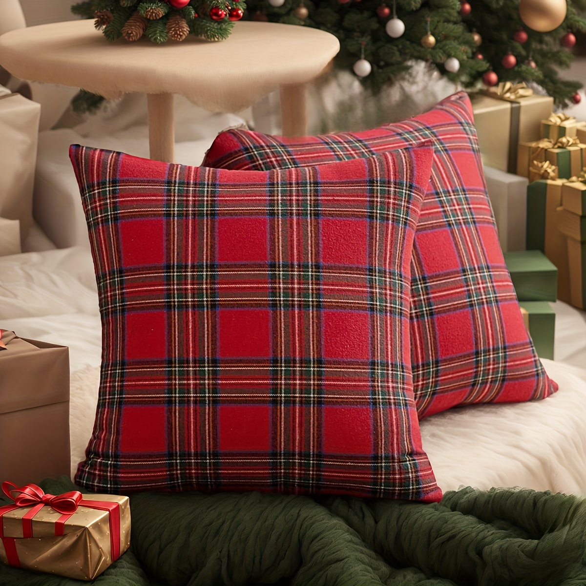 2 adet Noel Ekose Yastık Kılıf - Pillow Insert 18X18 incelemesi ve fiyatı